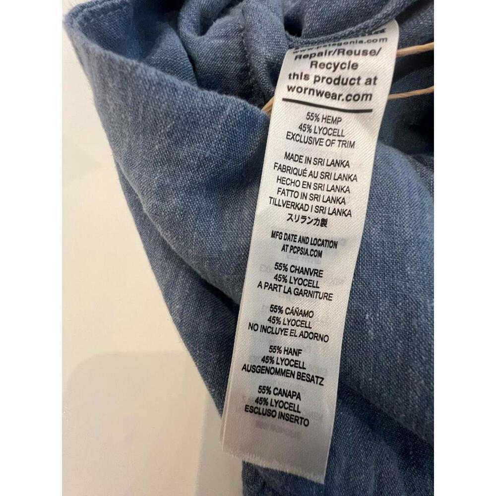 $129 Patagonia Garden Island Dress in Whole Weave Still Blue Size Large 75186 - Picture 8 of 10